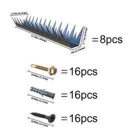 Heavy Duty Metal Anti Climb Spikes for Outdoor Wall, Garden Fence,Intruder Deterrent Fence Spikes for Theieves and Intruders 8pcs (94.5 inches)