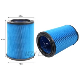 2 Pack VF5000 Replacement Filter for Ridgid for Shop Vac 6-20 Gallon Wet Dry Vacuums, 3 Layer Pleated Vacuum Filter Fits for WD1450 WD0970 WD1270 WD06700 WD1680 RV2400A