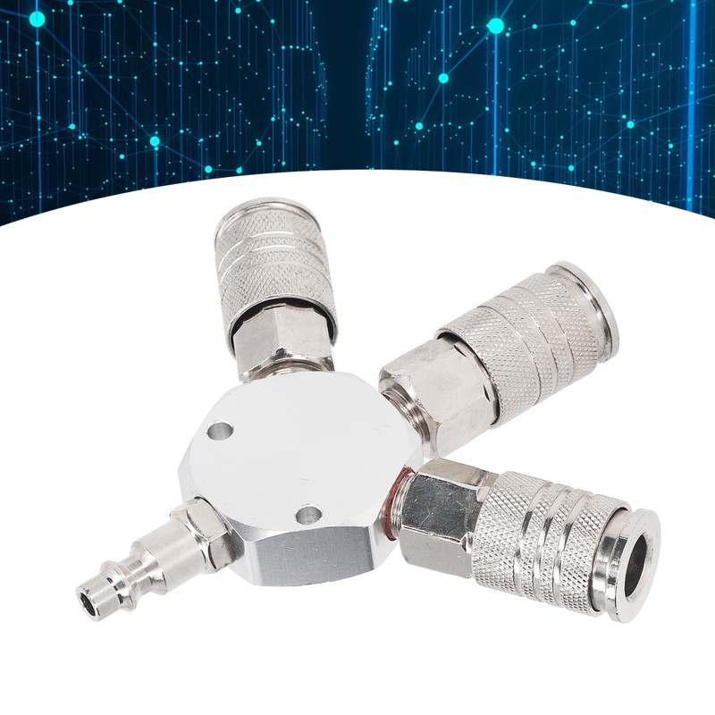 3 Way Air Splitter 1/4 Inch NPT Male Thread 3