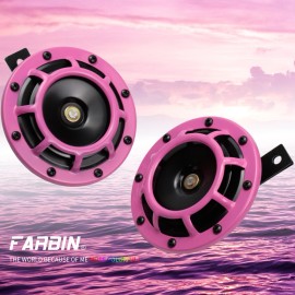 FARBIN Loud 12V Truck Horns Electric Car Horn Metal Twin Horn for Motorcycle SUV Boat