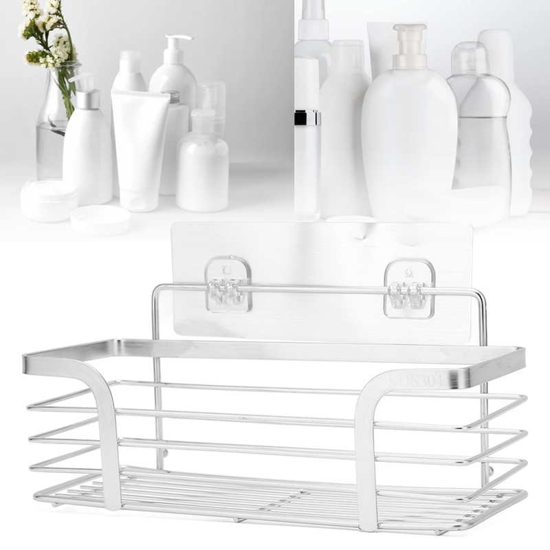 Hair Dryer Holder Stainless Steel Wall Mounted Bathroom Storage Rack