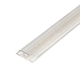 Outwater Plastic H Channel Fits Material 1/4 Inch Thick Clear Butyrate Divider Moulding with Adhesive 46 Inch Length (Pack of 3)