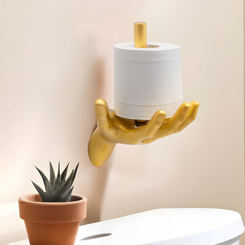 Yohsnor Gold Hand Toilet Paper Holder Wall Mount - Modern