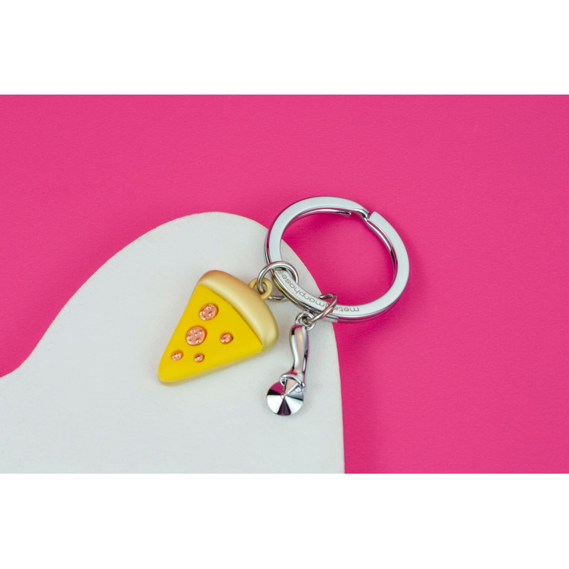 O meta[l]morphose METALMORPHOSE Pizza Keyring - Gift for Men, Gift