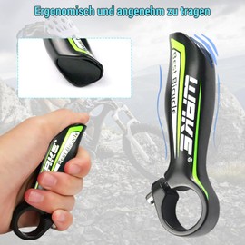 Lixada Bicycle Handlebar Ends Aluminum Alloy MTB Mountain Bike Handle Bar Ends 22.2mm (Green)