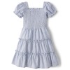 Gymboree,and Toddler Short Sleeve Dresses,Linen Blue,12-18 Months