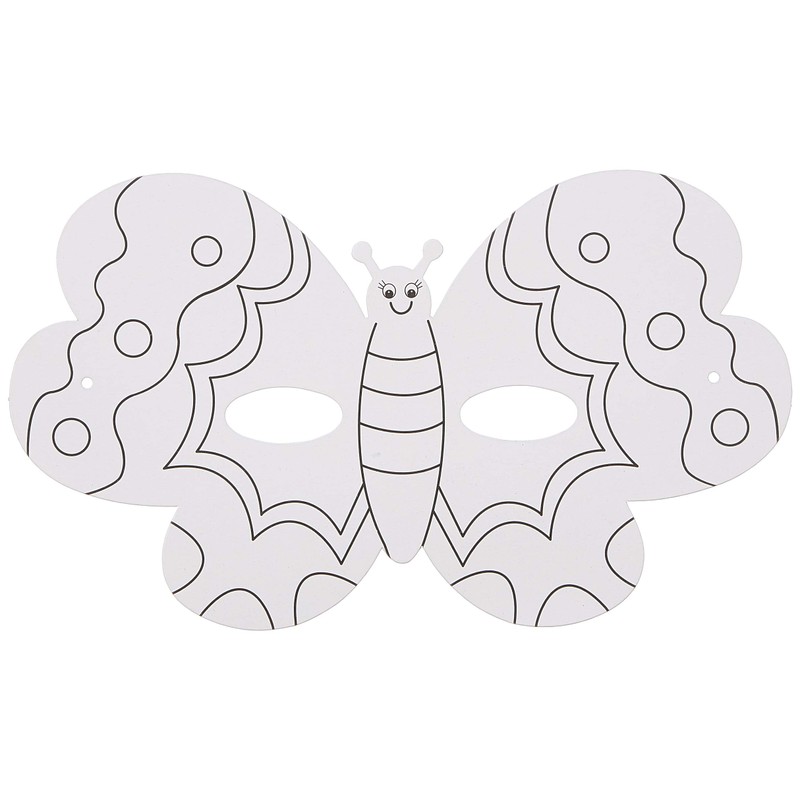 Baker Ross ET866 Butterfly Colour-in Masks (Pack of 6), Perfect