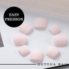 Outyua Solid Square Fake Toenails Matte Press on Toe Nails