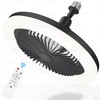 Socket Fan Light with Remote Control, 3 Colors 3000K-6500K Dimmable