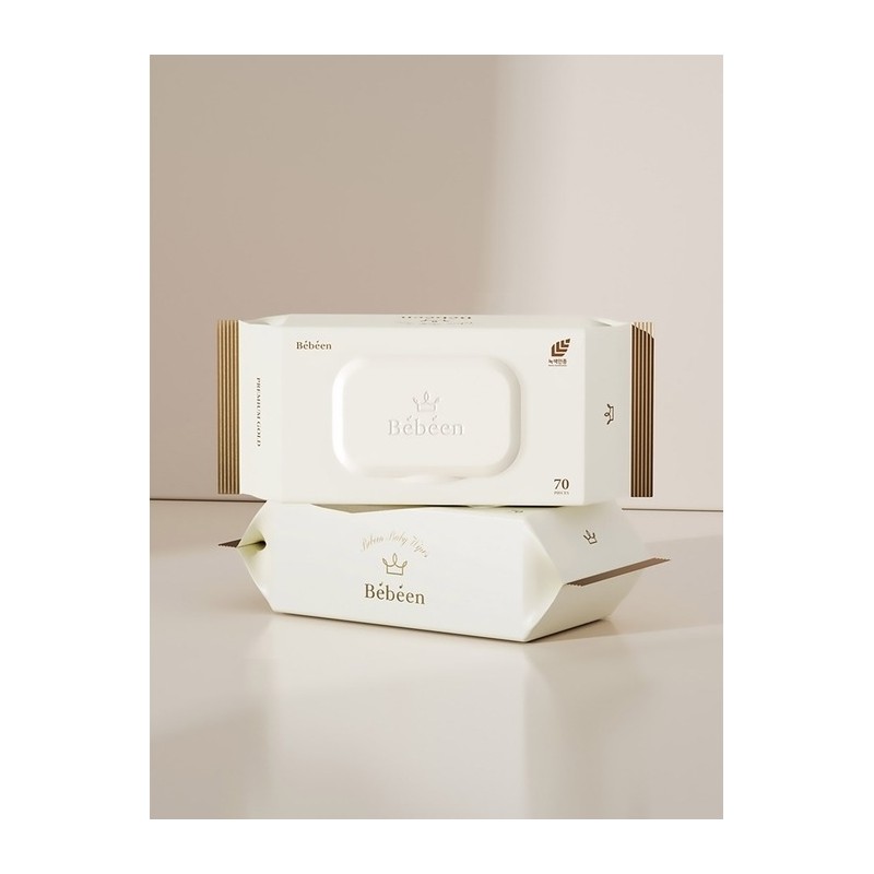 Bebeang 75gsm premium gold wet wipes cap type 70 sheets