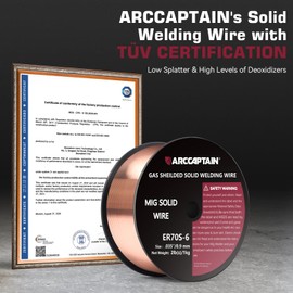 ARCCAPTAIN Flux Core Welding Wire .035, Flux Core Welding Wire 2lbs 3 Pack E71T-GS Gasless Low Splatter Mig Welding Wire Mild Carbon Steel Compatible With Lincoln Miller Forney Harbor Welder