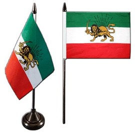 Table/Desk Flag Iran Shah Flag FRITZE® + Free Sticker