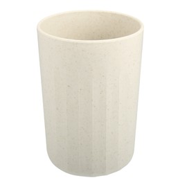 VOCOSTE Bathroom Tumbler Wheat Straw Cup for Bathroom Toothpaste with Smooth Line 10.4x7.1cm 1pcs Beige