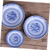 BESPORTBLE Sturdy and Strong Ceramic Plate Chinese Dragon Pattern Decorative