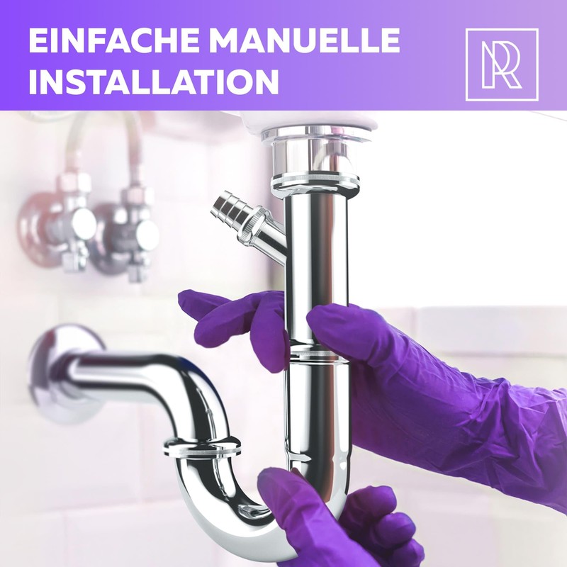 Universal Siphon for Washbasins and Washbasins with Device Connection -
