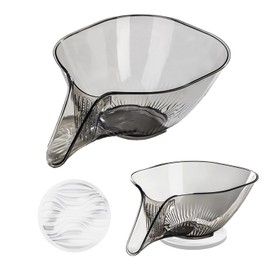 1 Pcs Kitchen Sink Filter,Multi Functional Drain Basket, Grey Large Capacity Drain Basket, Dry And Wet Separation Fruit Tray, With1 Pcs Marble Pattern Non-Slip Mat