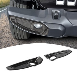 PDKLIN for Jeep JL Front Fog Light Cover Trim Compatible with Jeep Wrangler JL JLU Gladiator JT 2018-2024 Carbon Fiber Exterior Accessories 2pcs