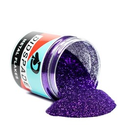 2oz Purp-Fection 0.008" Small Purple Metal Flake Solvent Resisitant Glitter | Paint Metal Flake | Flake for Automotive Spray and Spray Painting | Glitter for Epoxy Resin