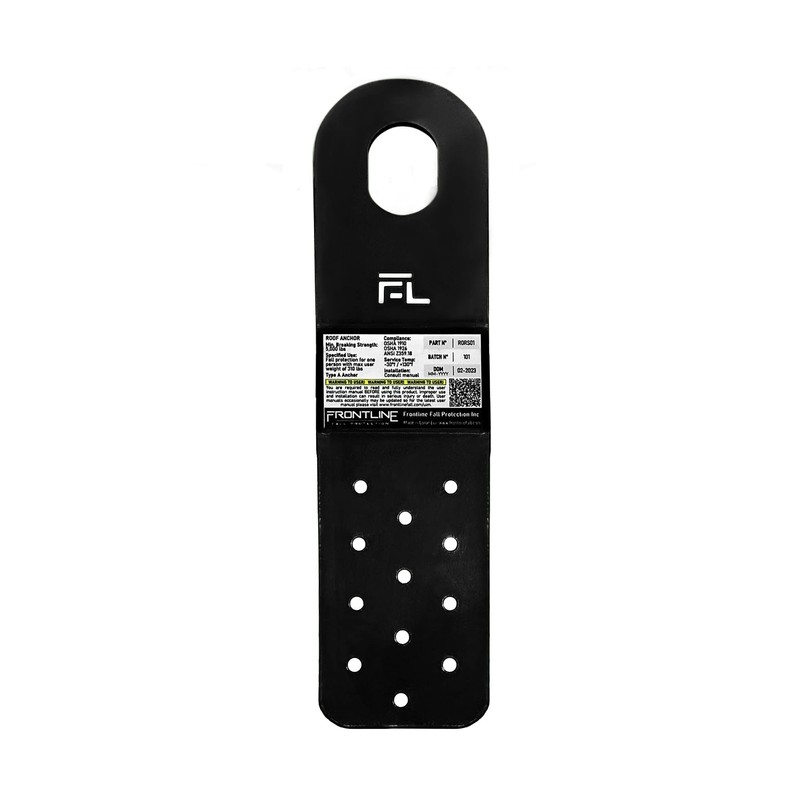 Frontline RORS01BLK Residential PitchFast Roof Anchor | ASTM Rated Steel