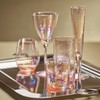 Zodax Aperitivo Triangular Pink Luster Stemware or Glassware Set of