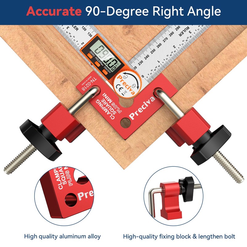 Preciva 90 Degree Mini Positioning Squares 2 Sets (2.32''x 2.32''),