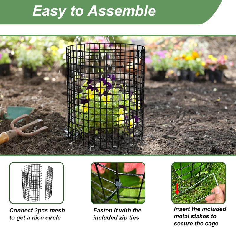 10 Pack Plant Protector from Animals, 13.5" Dia x 14"