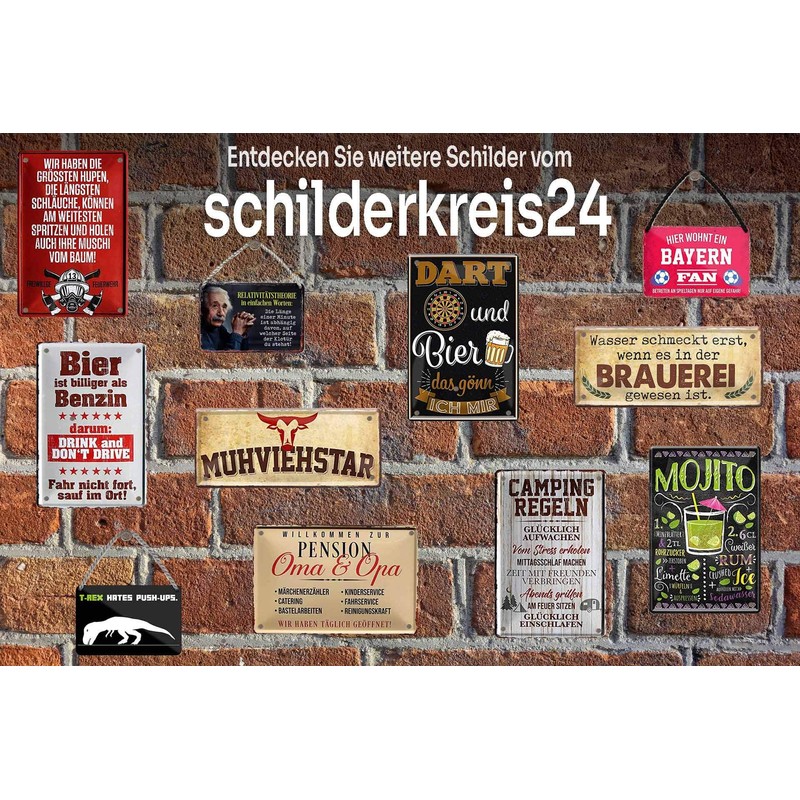 schilderkreis24 Funny Alcohol Saying "Jeder sollte an etwas. Saufen" Decorative