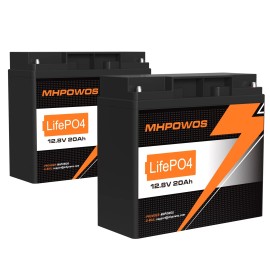 MHPOWOS 2Pcs 8Ah 10Ah 20Ah 30Ah lifepo4 battery cell Rechargeable Batteries Lithium Pack - 20Ah(2Pack)