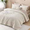 Andency Beige California King Comforter Set, 3 Pieces Cream Boho