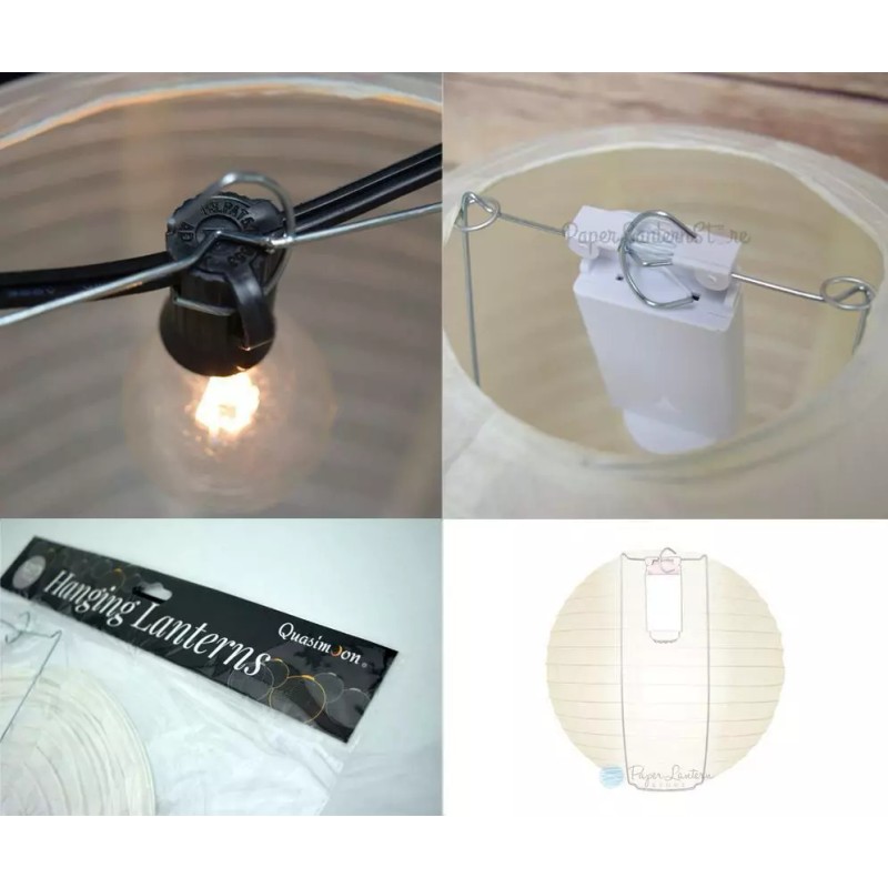 Quasimoon 12" Pink Shimmering Nylon Lantern, Even Ribbing, Durable, Hanging