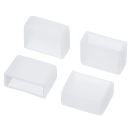 PATIKIL Silicone End Cap Plug Cover, 60 Pack IP67 Waterproof Fit 3528/2835/3014 10mm Wide LED Tube Strip, Clear