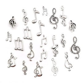Youdiyla 40 Pieces Antique Silver Musical Charms for Jewelry Making, DIY Necklaces, Bracelets, Earrings - Perfect for Music Lovers, Craft Projects, and Unique Gift Ideas SN053