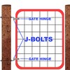 J-Bolt Post Hinge 12" - Hinge Bolts Thru The Post
