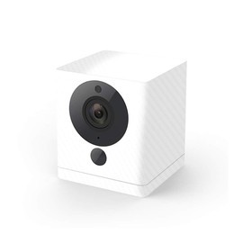 MightySkins Carbon Fiber Skin for Wyze Cam V2 - Solid White | Protective, Durable Textured Carbon Fiber Finish | Easy to Apply, Remove, and Change Styles | Made in The USA