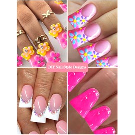 500PCS Duck Nail Tips, Clear Short Duck Nails Tips for Acrylic Nails Professional, Extra Short Flared Nail Tips Half Cover Fan Wide French False Nails Tips for Extension Nail Salon 10 Sizes