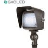 GKOLED Outdoor Angled Floodlight Aluminum Glare Shield for LED Landscape