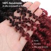 Yanky Twist Crochet Hair (8+10+12 inch)*3,Total 9 packs,Ombre Burgundy,Pre-Looped Yankee