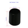 Ohamtes 10PCS ID15mm(19/32") Black PVC Rubber End Caps, Vinyl Flexible