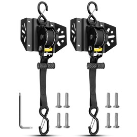 Upgrade Retractable Ratchet Straps Compatible with Ford F150 F250 F350 F450 2015-2025, 10FT Self Retracting Tie Down, Bed Mounted Retractable Straps, 2PCS