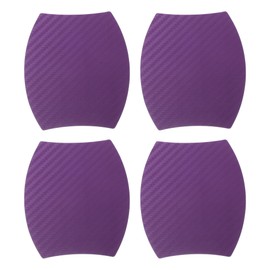 Partuto 4 Pcs 79x89mm Universal 3D Car Door Cup Protector Sticker - Car Auto Door Handle Protective Film Anti-Scratches - Purple