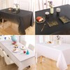 Jepeux 2 Packaging Blue and Gold Plastic Tablecloth, 54 inch
