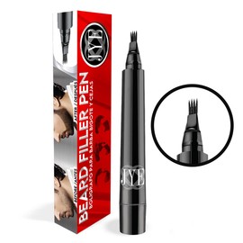 JYE Boligrafo para barba bigote y cejas, color negro, fácil de aplicar, impermeable, ideal para cubrir huecos y cubrir canas, apariencia mas...       