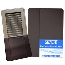SEAL360 Magnetic Vent Covers (3-Pack), Pockets for Complete Seal, 5.5" X 14" (Brown) for Floor, Wall, or Ceiling Vents and Air Registers, for RV, Home HVAC and AC Vents, Vent Not Included