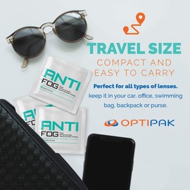 Opti-Pak Anti-Fog Pre-moistened Wipes for Glasses, Binoculars, Face Shields, Ski Masks or Swim Goggles - Prevents Fogging on Glass and Plastic Eyeglasses, Mirrors, Lenses and Windows (30pk 10 Count)