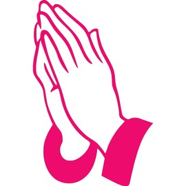 NBFU Praying Hands Christian Jesus (Pink) (Set Of 2) Premium Waterproof Vinyl Decal Stickers For Laptop Phone Accessory Helmet Car Window Bumper Mug Tuber Cup Door Wall Decoration