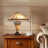 Radiance Goods Mission-Style 3-Light Blackish Bronze Finish Double Lit Table