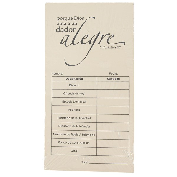 Salt & Light, Dador Alegre Spanish Tithe & Offering Envelope,