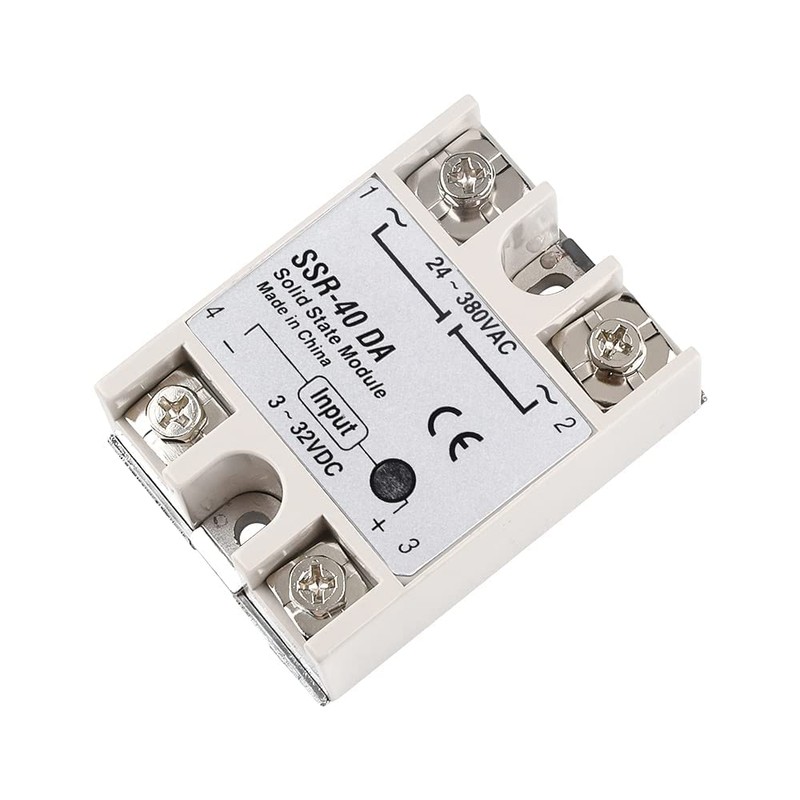 diymore 10pcs 24V-380V SSR-40DA 40A 3-32V DC-AC Solid State Relay