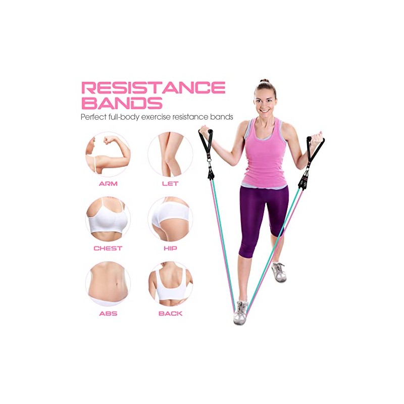 RENRANRING Bandas de Resistencia para Entrenamiento, Bandas de Ejercicio de
