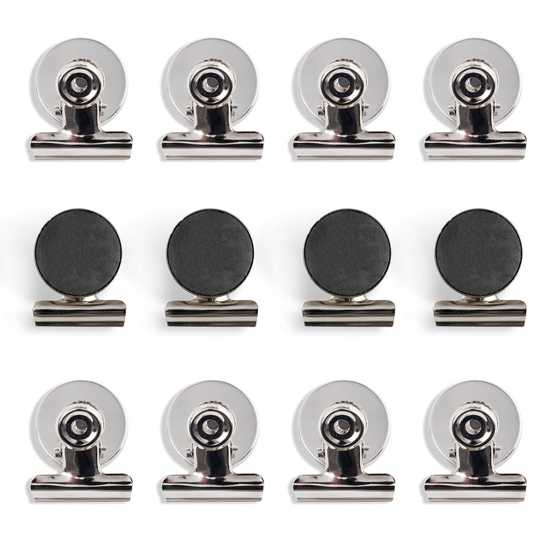 MATANA Super Strong Stainless Steel Magnetic Clips for Magnetic Board,